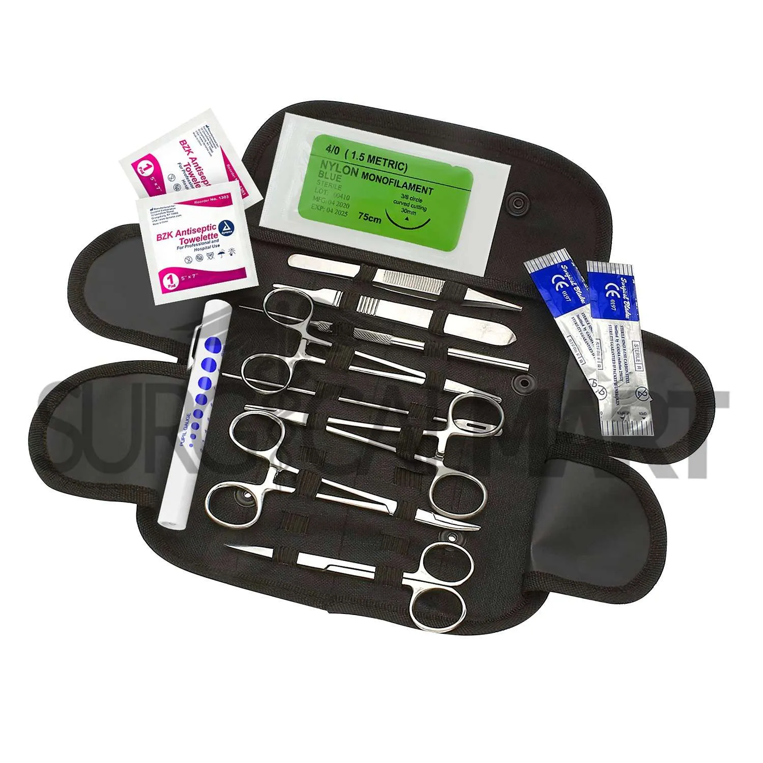 20 Pcs Black US Military Style Surplus Emergency Survival Kit