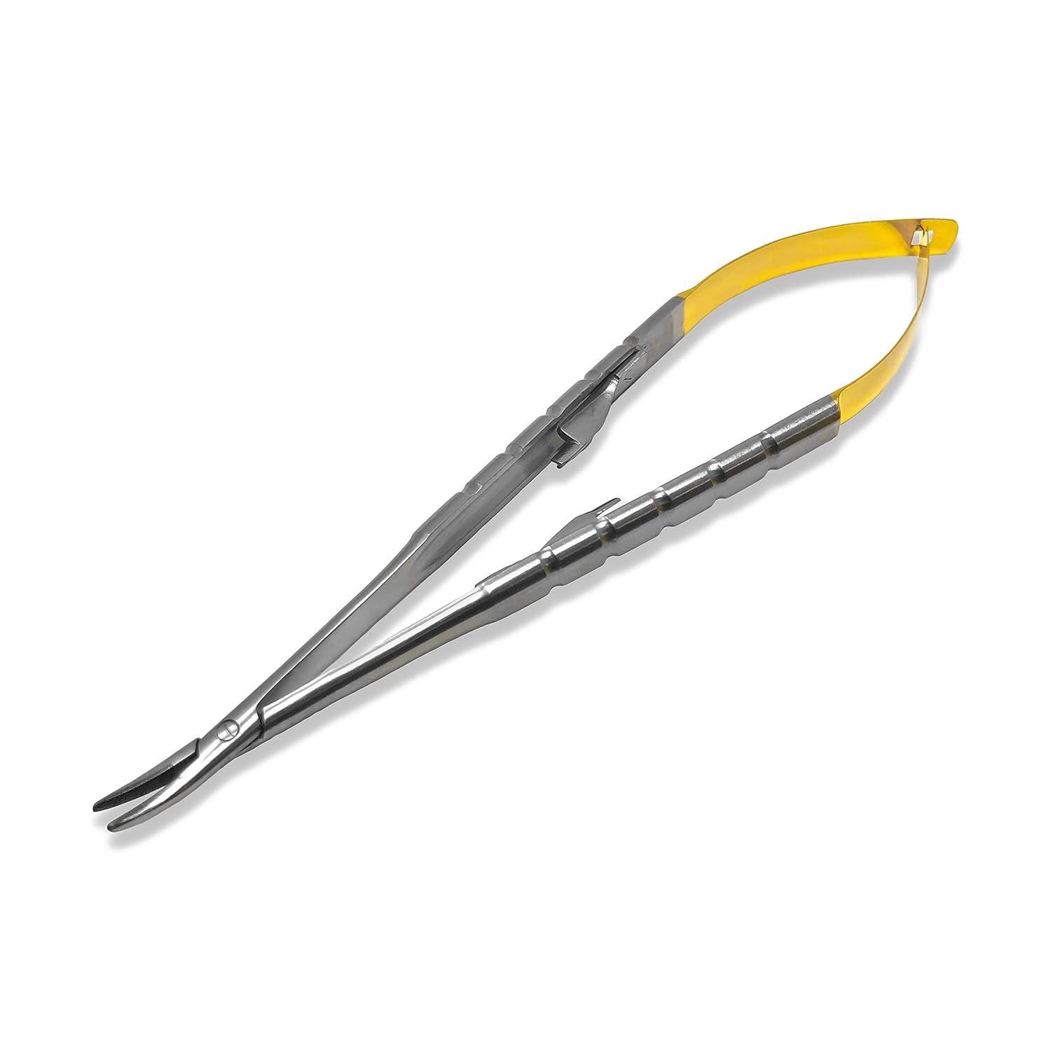 C Castroviejo Micro Needle/Suture Holder Driver with Tungsten Carbide Inserts and Gold Ends